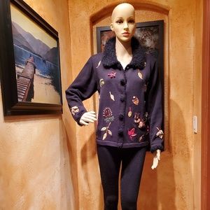 JACK B QUICK- FALL THEME SWEATER,  SZ L NWOT